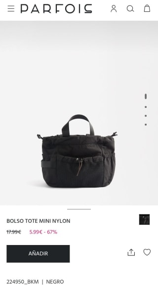 Bolso Tote Mini Nylon por 5,99€.