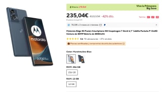 Motorola Edge 50 Fusion 12GB/256GB por 235,04€
