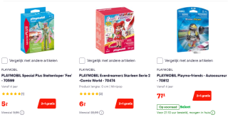 2+1 gratis op geselecteerde Playmobil bij Bol
