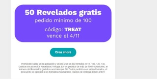 50 revelados gratis por revelados de 100ud