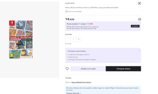 Recopilación juegos para Nintendo Switch desde 8,68€