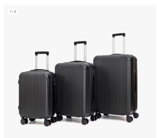 Juego 3 Maletas de Viaje Set Trolley ABS Semirigidas Candado y 4 Ruedas por 64.5€ (Cuenta Nueva 52.5€)