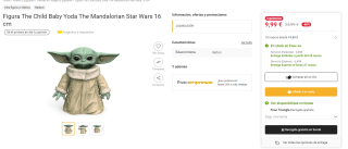 Figura Star Wars The Child Baby Yoda The Mandalorian 16 cm por 9,99€