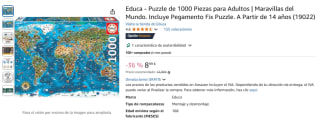 Educa Puzzle 1000 Piezas Maravillas del Mundo por 8,99€