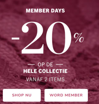 20% korting vanaf 2 artikelen tijdens de Hunkemöller member days