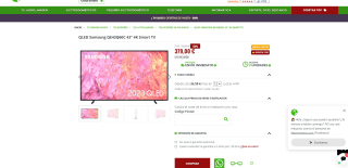Smart tv QLED Samsung QE43Q60C 43" 4K por 379€
