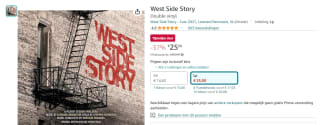 West Side Story (Leonard Bernstein) Double vinyl voor €25 bij Amazon