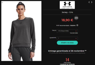 Hasta 70% + 10€ descuento en ropa y calzado Under Armour precios d elocura