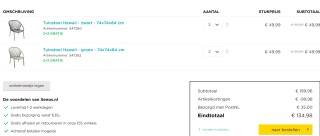 2+2 gratis op tuinstoel Hawaï bij de Xenos