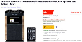 Lenco PDR-060WD - Portable DAB+/FM Radio voor €97 bij bol.com