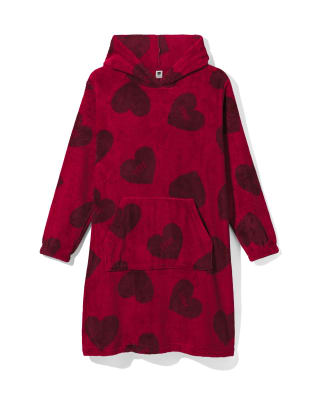 Dames fleece snuggie met harten voor €15 bij de Hema