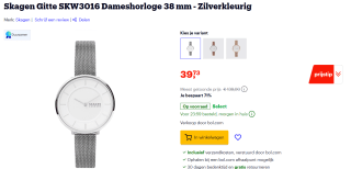 Skagen horloge SKW3016 Gitte Zilver voor €39,73 bij Bol.com