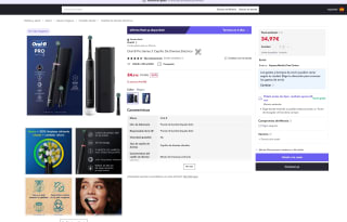 Cepillo eléctrico Oral-B Pro Series 3 Estuche de viaje Sensor de presión con 2 Cabezales por solo 34,97€ (Nuevos usuarios por 20,98€)