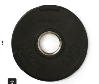 Disco de goma 2,5 kg Boomerang por 5,70€.