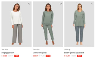 15% korting op veel pyjama's bij e5