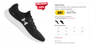 Under Armour sneakers Mojo II zwart/wit €29,99 bij Sport-Korting