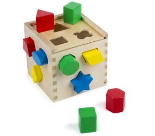 Melissa & Doug Cubo de Madera para Clasificar Formas Juguete Educativo Niños por solo 5,84€