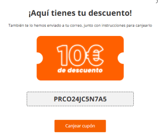 10€ en tu primera compra en Pccomponentes
