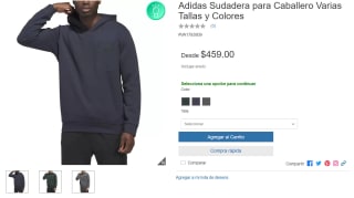 Sudadera Adidas para Hombre por $459 en Costco