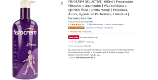 Fisiocrem Gel Active XXL Crema 600ml por 21.57€