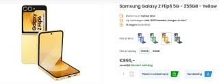 Samsung Galaxy Z Flip6, 256GB opslag Geel voor €865 bij Phonemarket