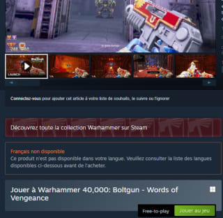 Jeu Warhammer 40,000: Boltgun - Words of Vengeance gratuit sur PC
