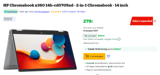 HP Chromebook x360 14b-cd0705nd - 2-in-1 Chromebook - 14 inch voor €279 met Bol select