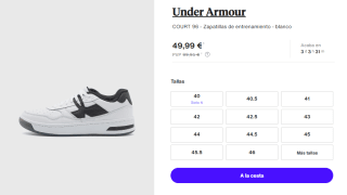 Zapatillas de Hombre Under Armour COURT 96 por 49.99€