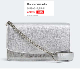 Bolso tipo bandolera cruzado por 3.99€