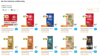 Alle Perla Huisblends snelfiltermaling 1+1 gratis bij de AH