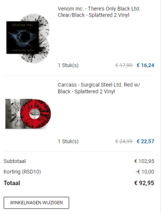 €10 korting op alle Record Store Deals bij Impericon