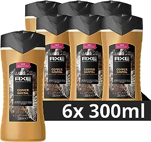AXE Fine Fragrance Collection Copper Santal Douchegel - 6 x 300 ml - Voordeelverpakking