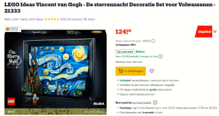 LEGO Ideas 21333 Vincent van Gogh - De sterrennacht voor €124,99 bij Bol.com