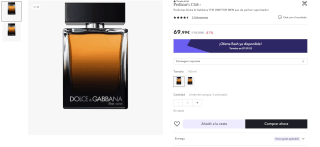 D&G The One Eau de perfume para hombre 100ml por 54,99€