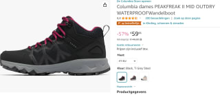 Columbia Peakfreak II Mid Outdry - Schoenen voor €59,66 bij Amazon