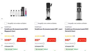 Tot 30% korting op alles van SodaStream bij Bol