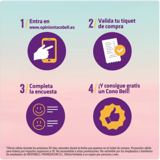 Opina y consigue un Cono Bell Gratis