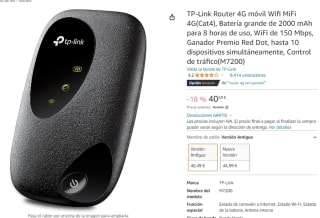 TP-Link Router 4G móvil Wifi MiFi 4G(Cat4) por 40.49€