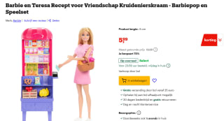 Barbie en Teresa recept voor vriendschap "Malibu" op de markt voor €5,99 bij Bol
