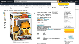 Funko Pop! Comics: Garfield con Lasagna Pan por 11,20€