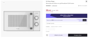 Microondas Cecotec Grandheat 3120 20L por 48,64€