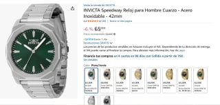 Reloj para Hombre Cuarzo marca INVICTA Speedway - Acero Inoxidable - 42mm por 65€