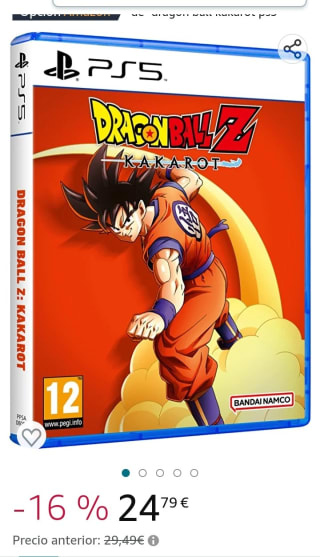 Dragon Ball Z: Kakarot PS5 por 24,79€.