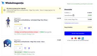 Gratis masker bij aankoop van Mega Mindy of Mega Toby verkleedpak bij Bol.