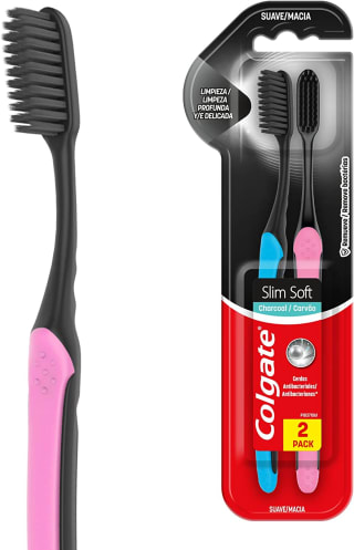 Escova de Dente da Colgate, modelo Slim Soft Black com 6 unid - R$ 16,11