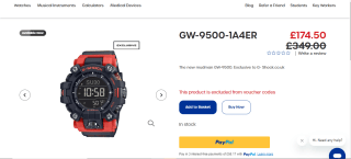 Casio G-SHOCK Mudman GW-9500 Solar - £174.50
