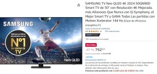 Televisor SAMSUNG Neo QLED 4K por 792.96€