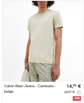 CALVIN KLEIN - Camisetas por menos de 15€