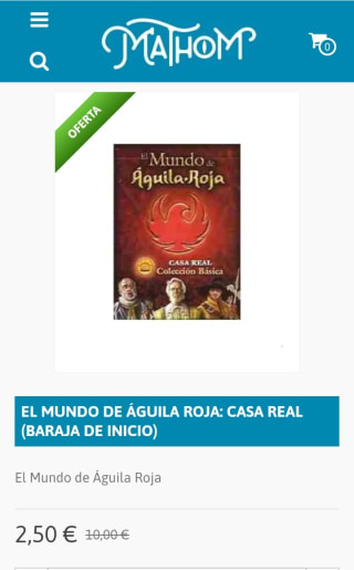 El Mundo de Aguila roja Casa Real Baraja de inicio por 2,50€.