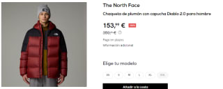 Chaqueta de plumón The North Face con capucha Diablo 2.0 para hombre por 153.99€
